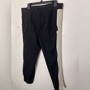 Rare Haider Ackermann Mainline white strie trousers, size 40